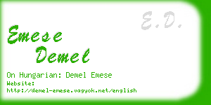 emese demel business card